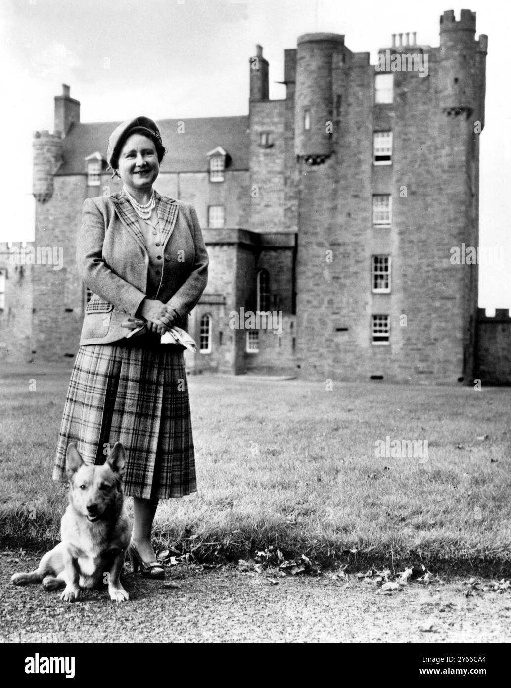 Queen Elizabeth, the Queen Mother seen when in residence for the first ...