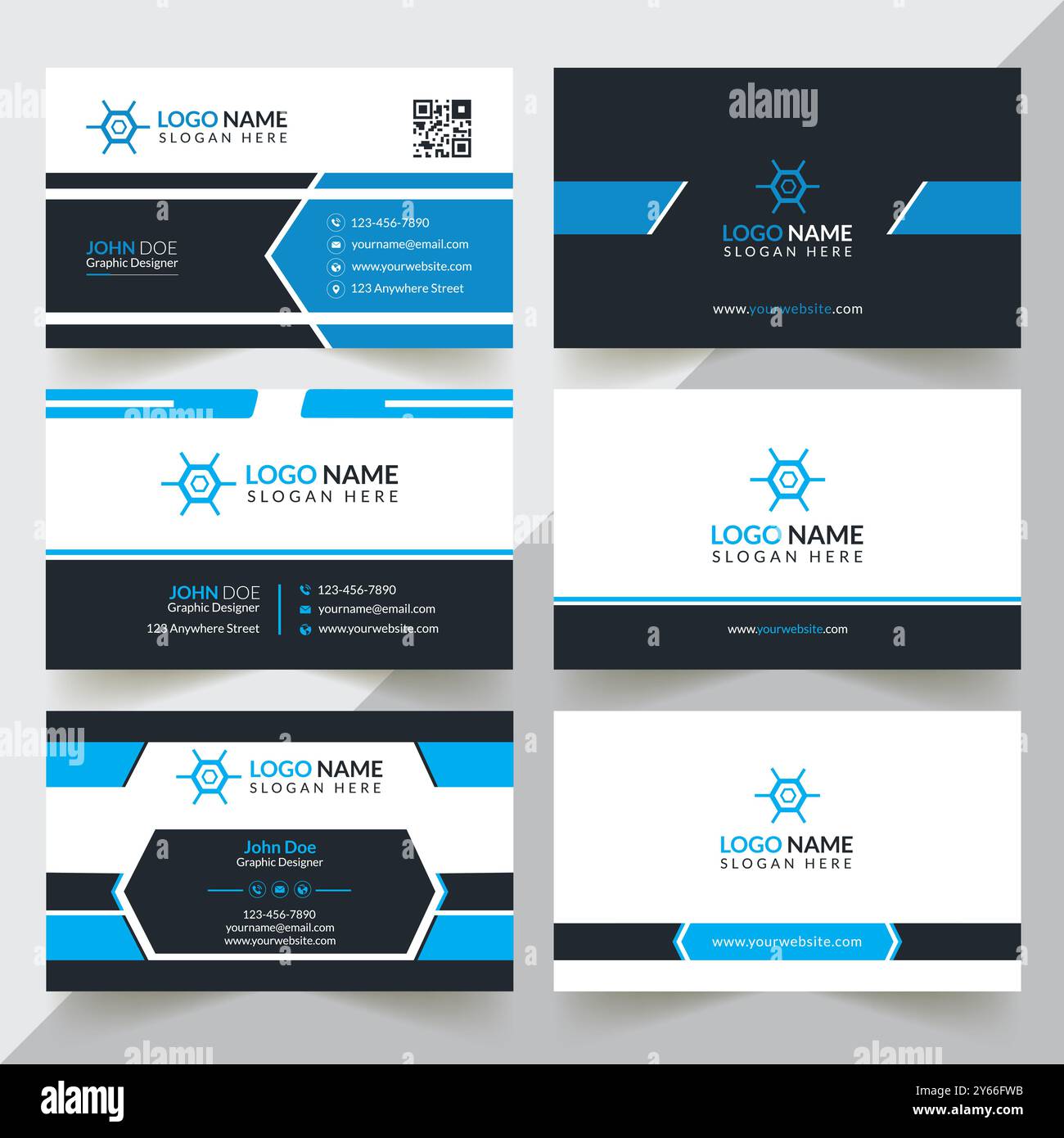 Professional Business Card Design Template Stock Vector