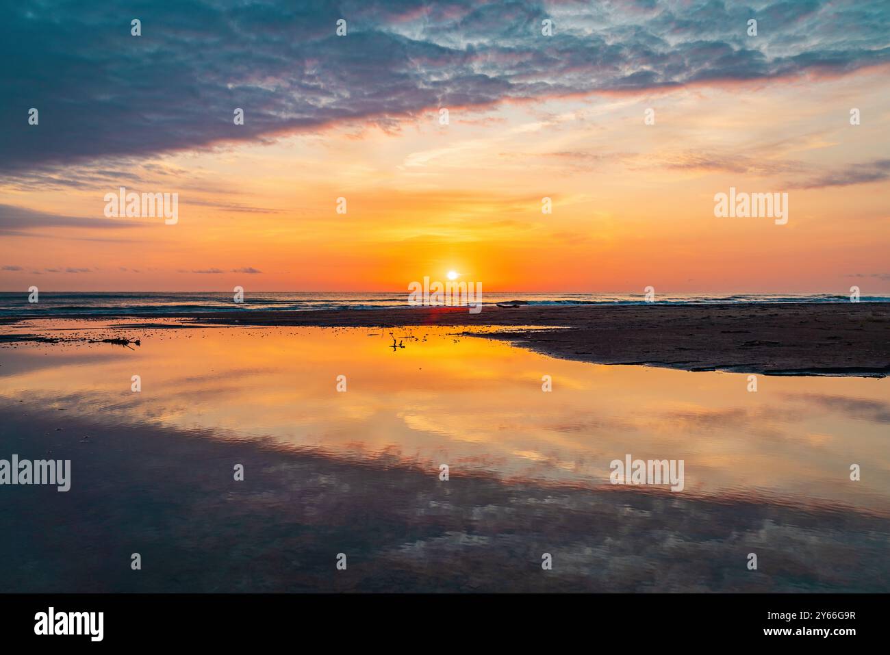 The mouth of a small river flowing into the sea Stock Photo - Alamy