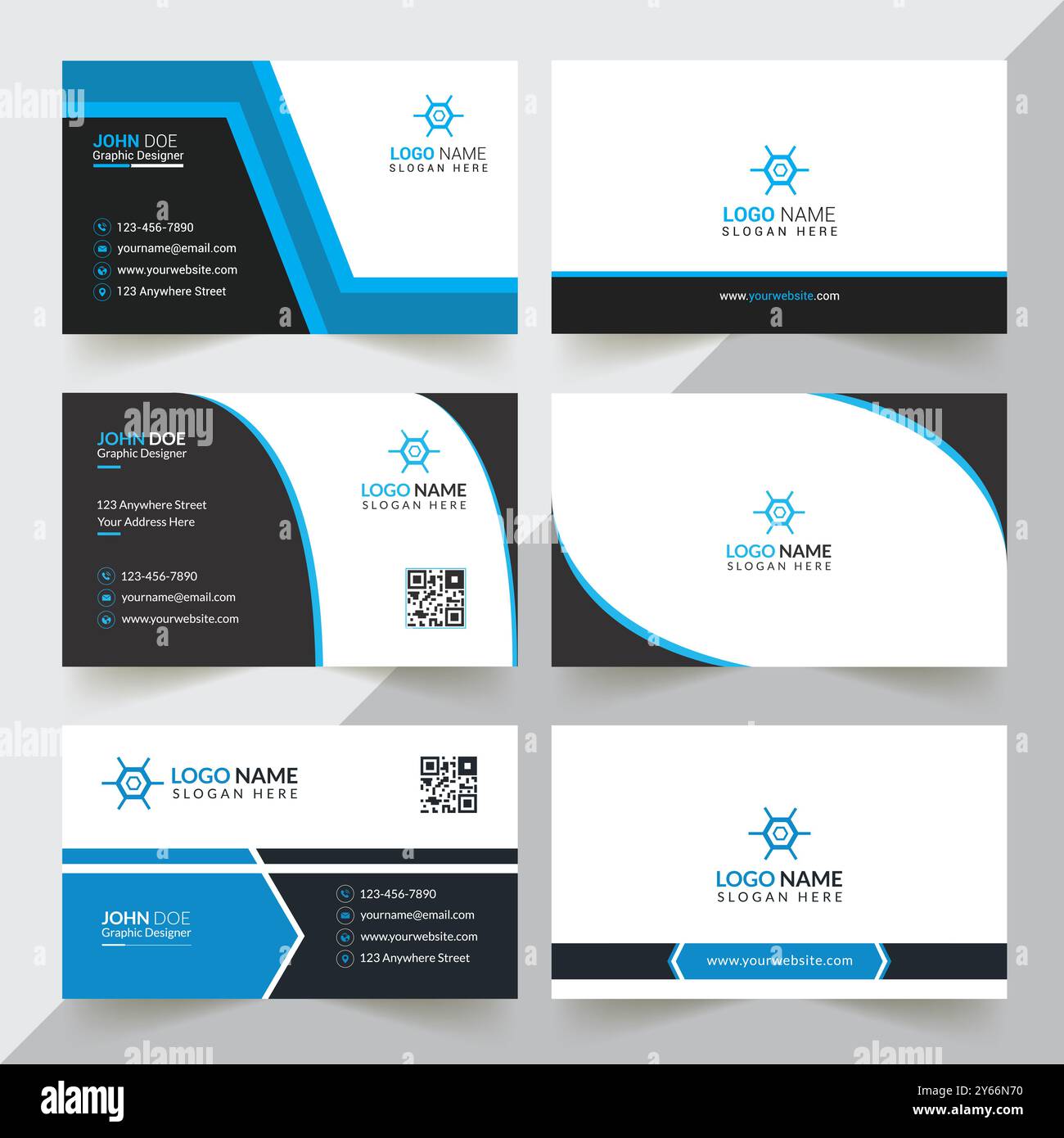 Professional Business Card Design Template Stock Vector
