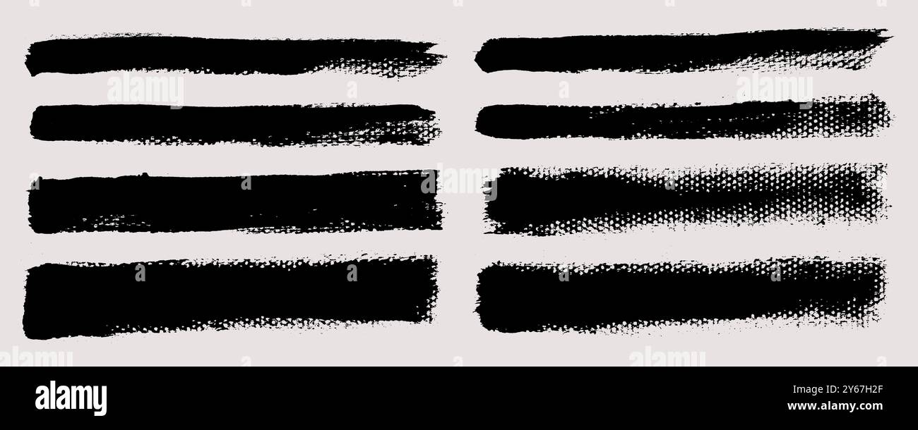 Brush strokes vector. Painted rectangles set Stock Vector Image & Art ...