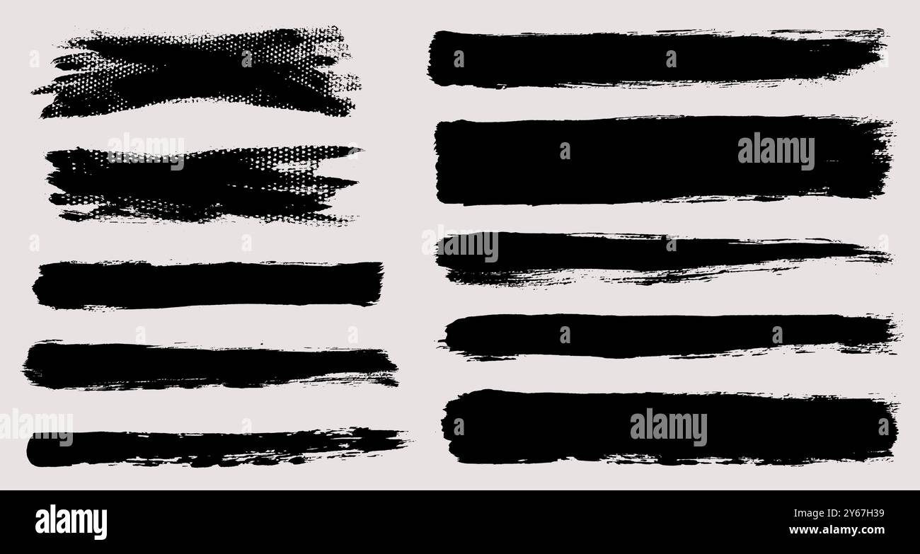 Brush strokes vector. Painted rectangles set Stock Vector Image & Art ...