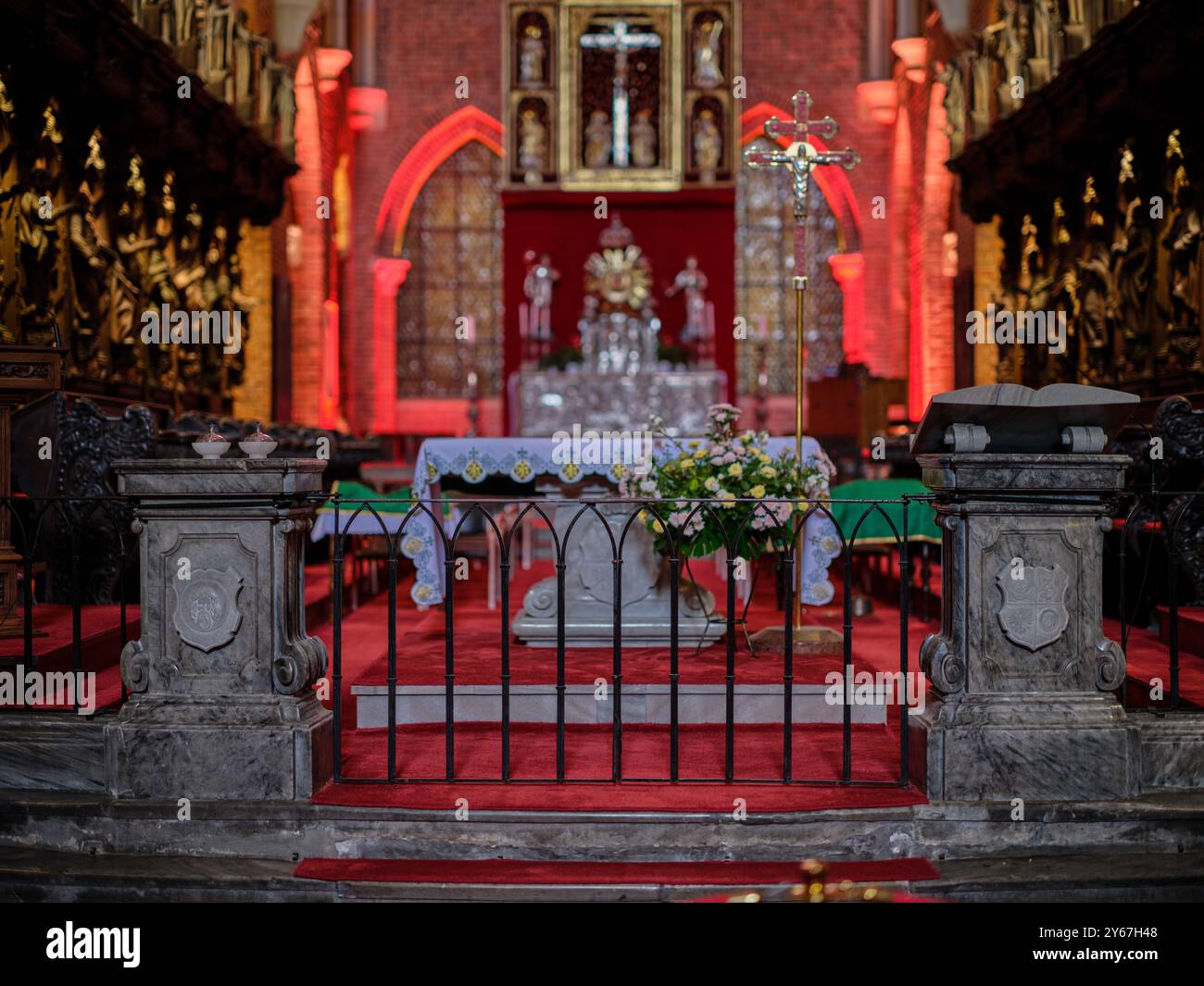 Gothic cathedral interior wroclaw lower silesia poland Stock Photo - Alamy