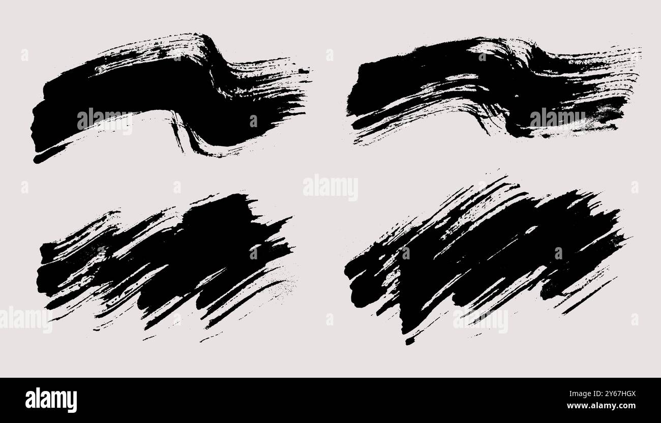 Brush strokes vector. Painted rectangles set Stock Vector Image & Art ...