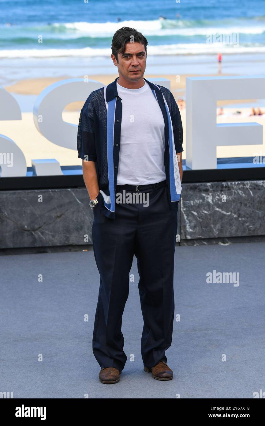 San Sebastian, Spain. 24th September 2024. Riccardo Scamarcio attends ‘Modi, Three Days on the Wing of Madness’ photocall at the 72th International Film Festival of San Sebastian. Credit: Julen Pascual Gonzalez/Alamy Live News Stock Photo