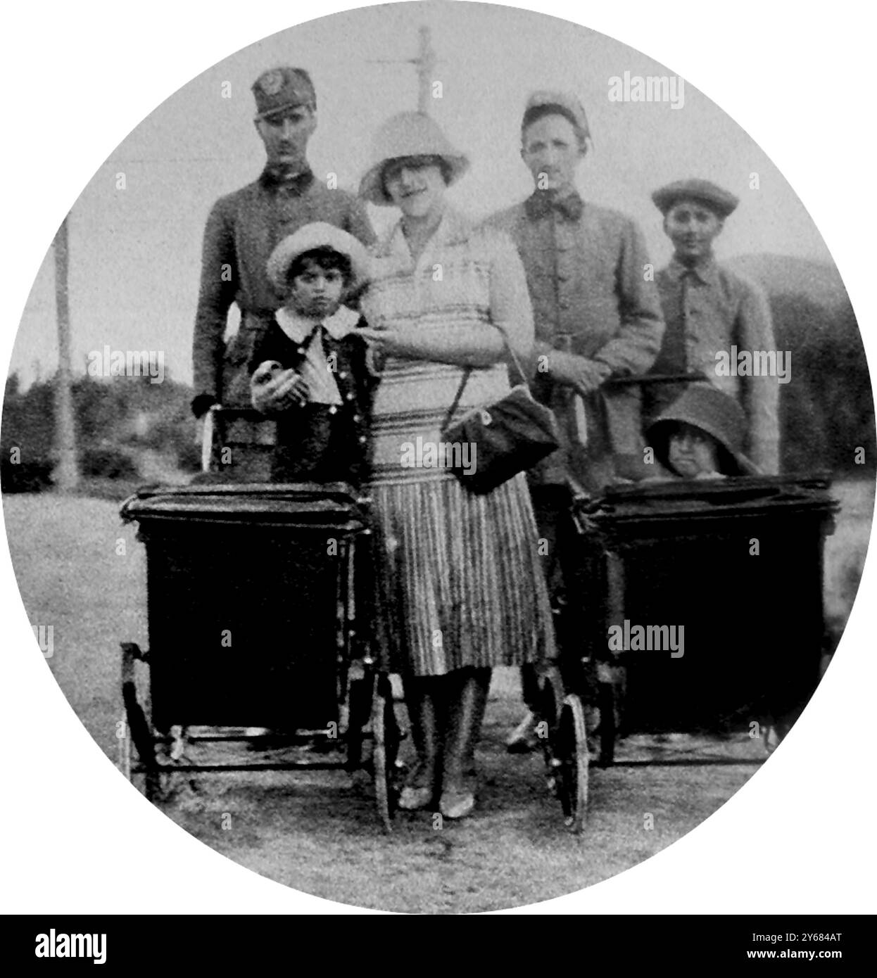 Afghan King Amanullah's two youngest sons. with their German nurse ...