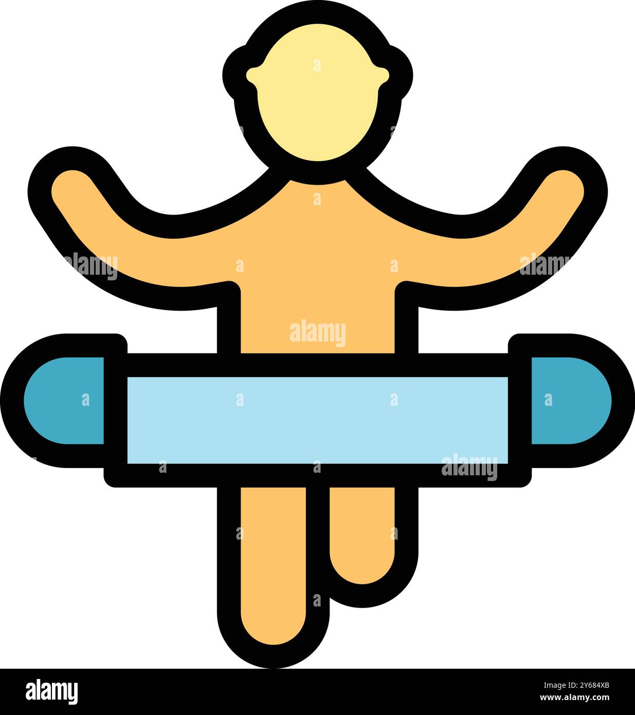 This icon represents a person floating on an inflatable raft ...