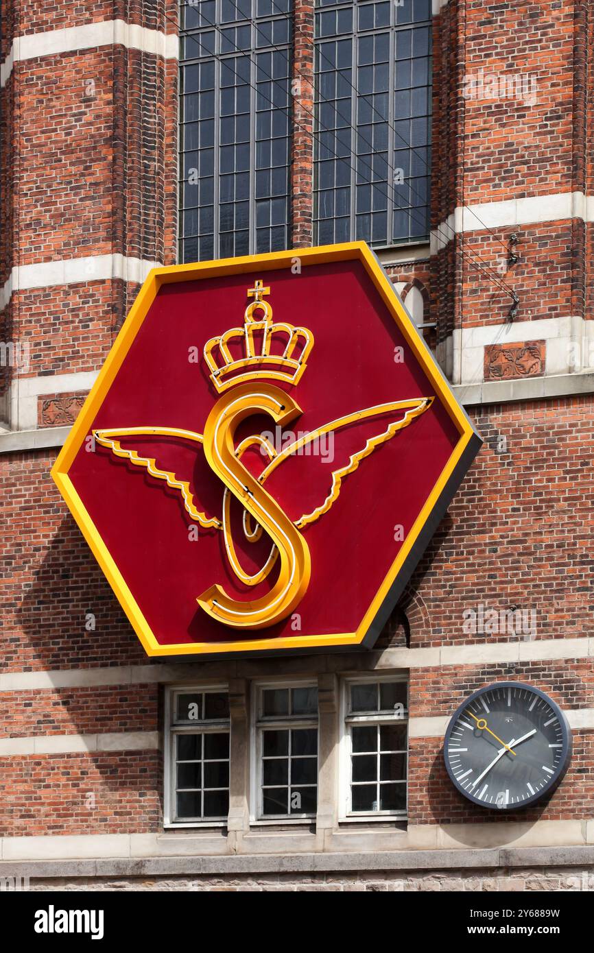 Copenhagen, Denmark - May 6, 2023: Copenhagen central station logo on a ...