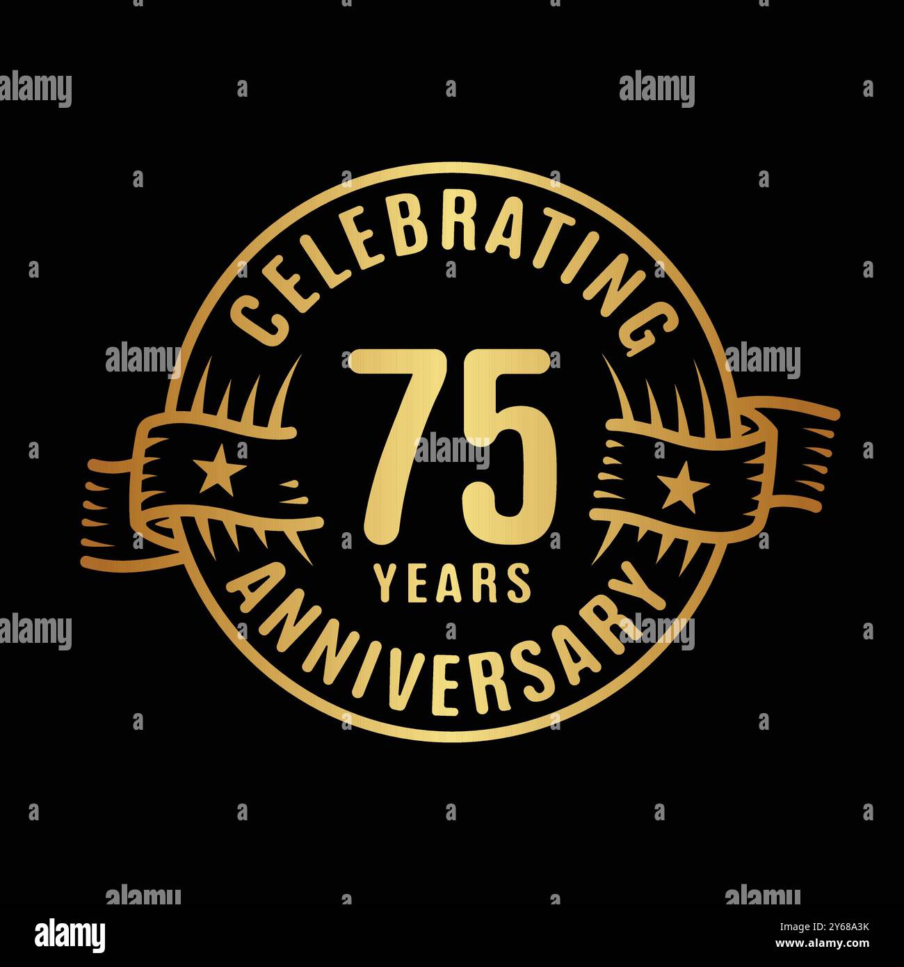 75 years logo design template. 75th anniversary vector and illustration ...