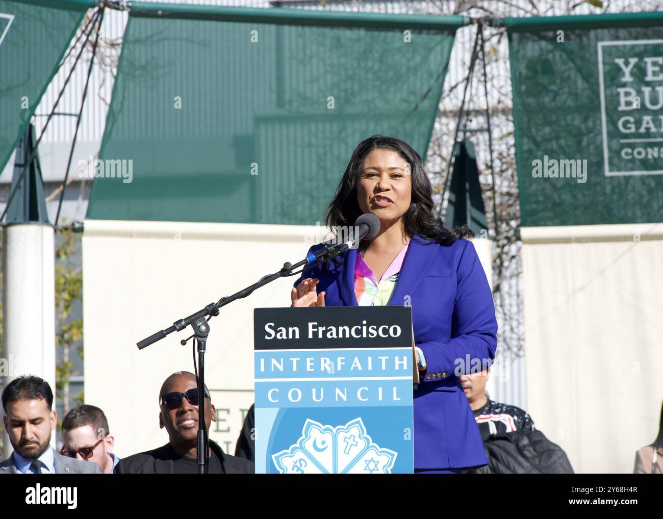 Mayar Modon San Francisco, CA - Jan 15, 2024: Mayor London Breed speaking at the ...