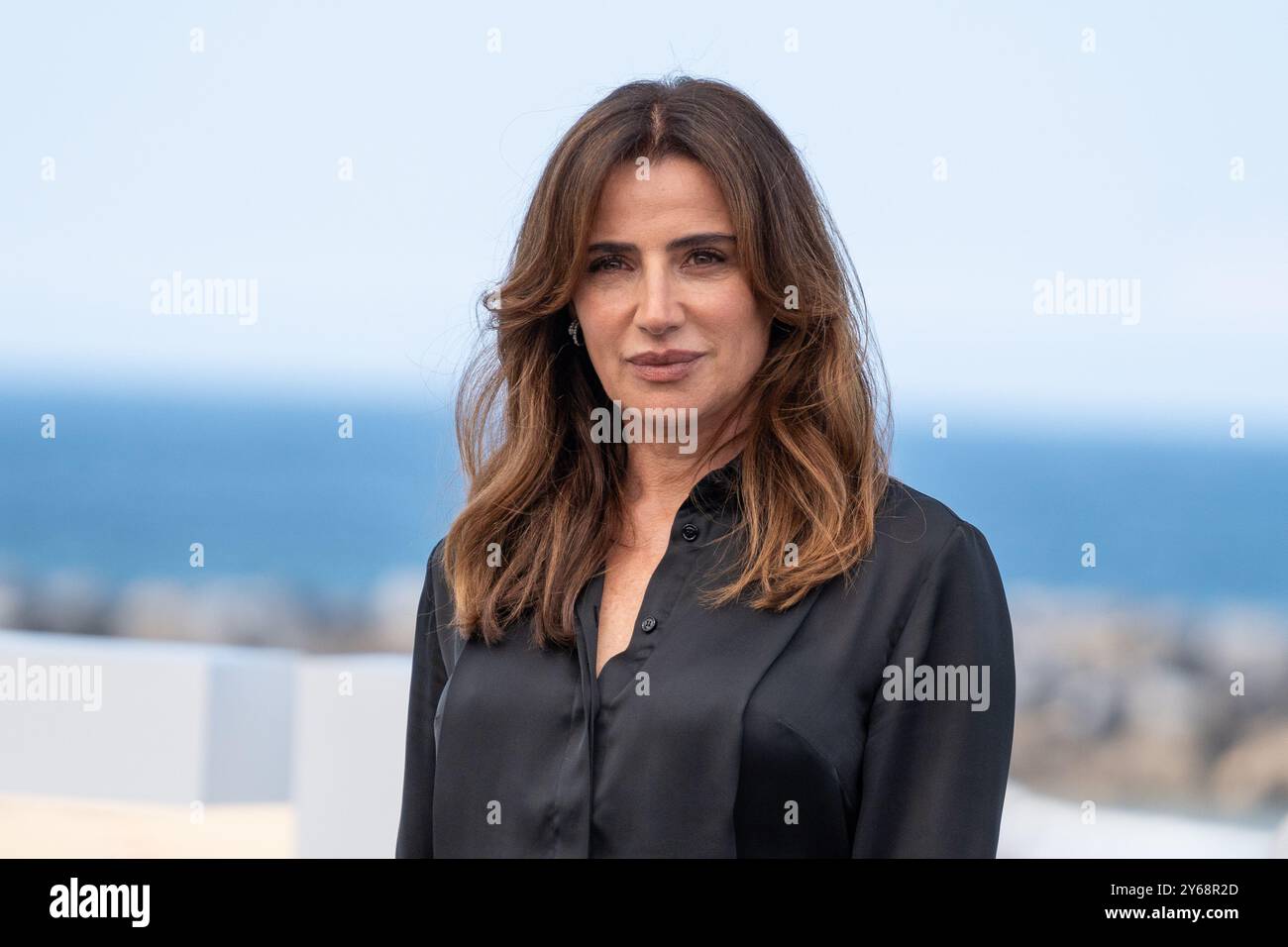 San Sebastian, Spain. 24th Sep, 2024. From Left to Right: actors Luisa Raineri, Bruno Gouery, Riccardo Scamarcio, director Johnny Depp, actress Antonia Desplat and actor Ryan McParland attend during the event. Johnny Depp presents ‘Three days on the wing of madness' at the 72nd edition of San Sebastian International Film Festival. (Photo by Javi Julio/SOPA Images/Sipa USA) Credit: Sipa USA/Alamy Live News Stock Photo