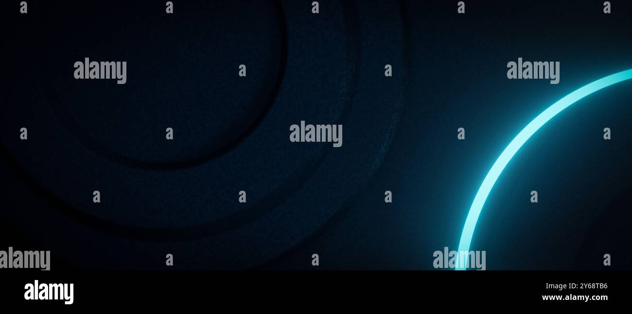 Abstract Neon Circles Banner Background Stock Photo - Alamy
