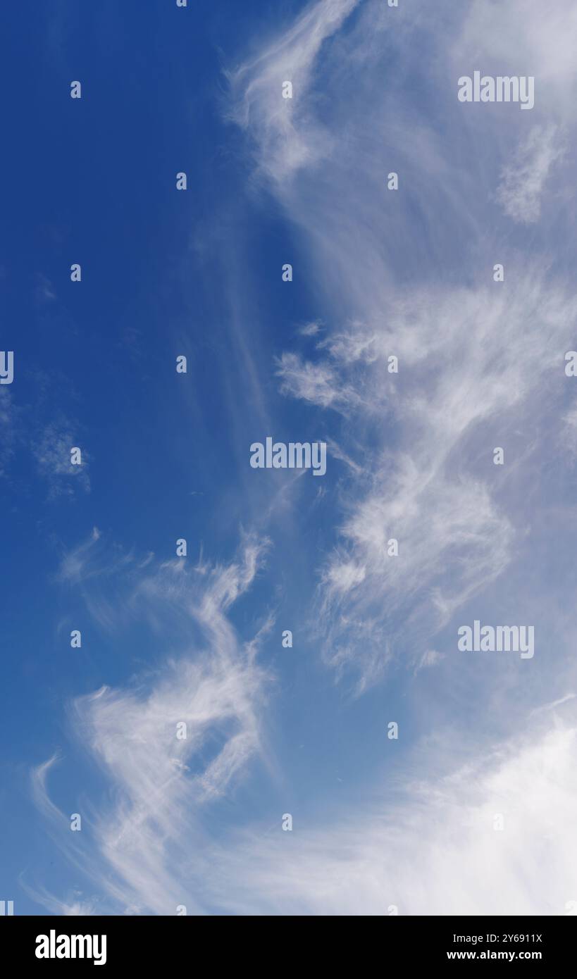 White cirrus fuzzy clouds hi-res stock photography and images - Alamy