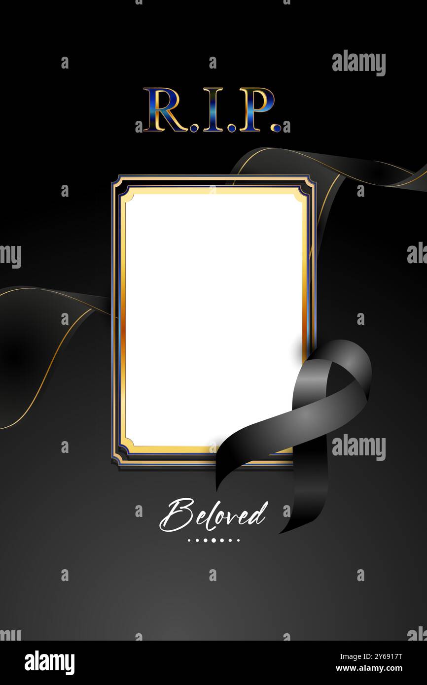 Mourning rip beloved remembrance Stock Vector Image & Art - Alamy