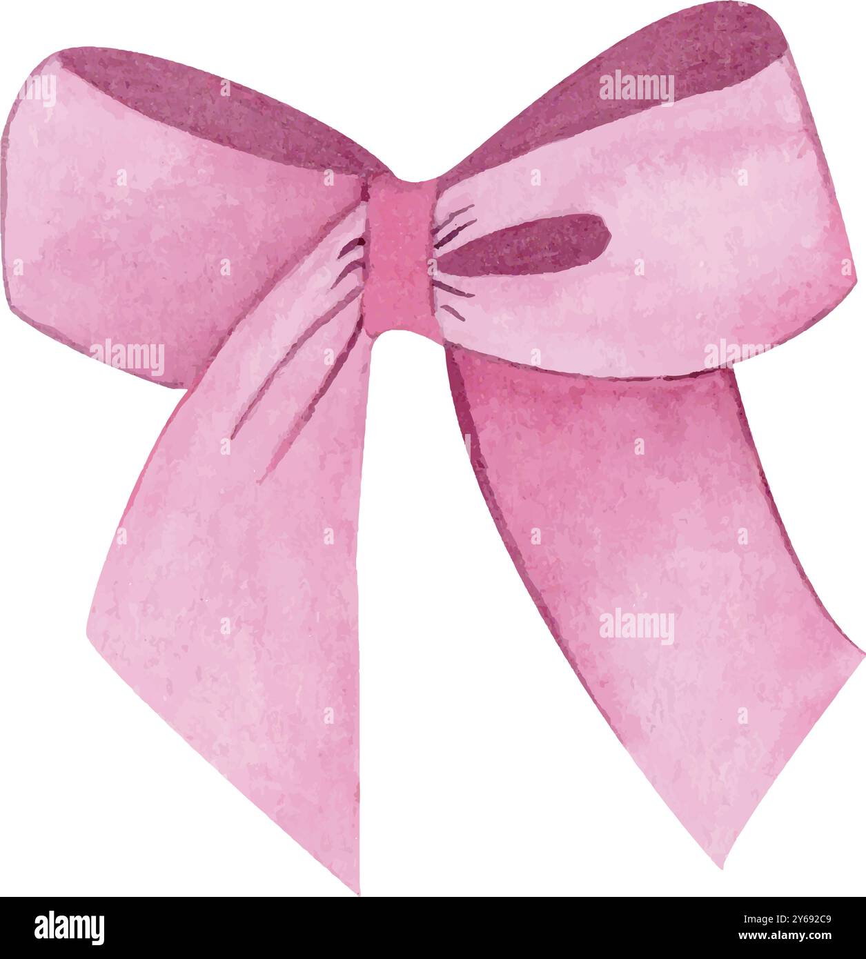 Watercolor illustration of a beautiful Pink bow isolated on white Stock ...