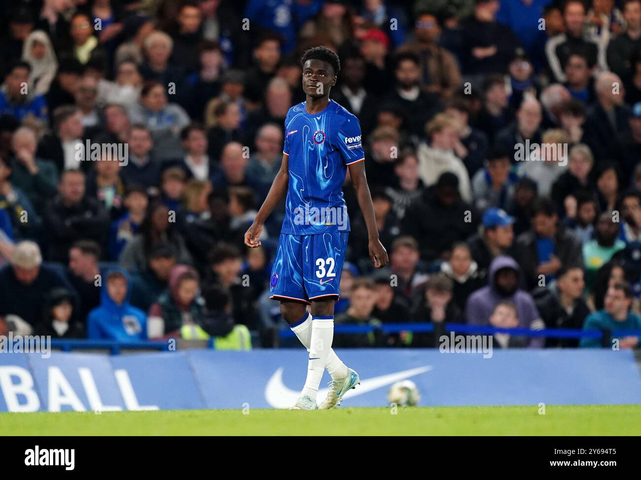 Chelsea's Tyrique George during the Carabao Cup third round match at Stamford Bridge, London. Picture date: Tuesday September 24, 2024. Stock Photo