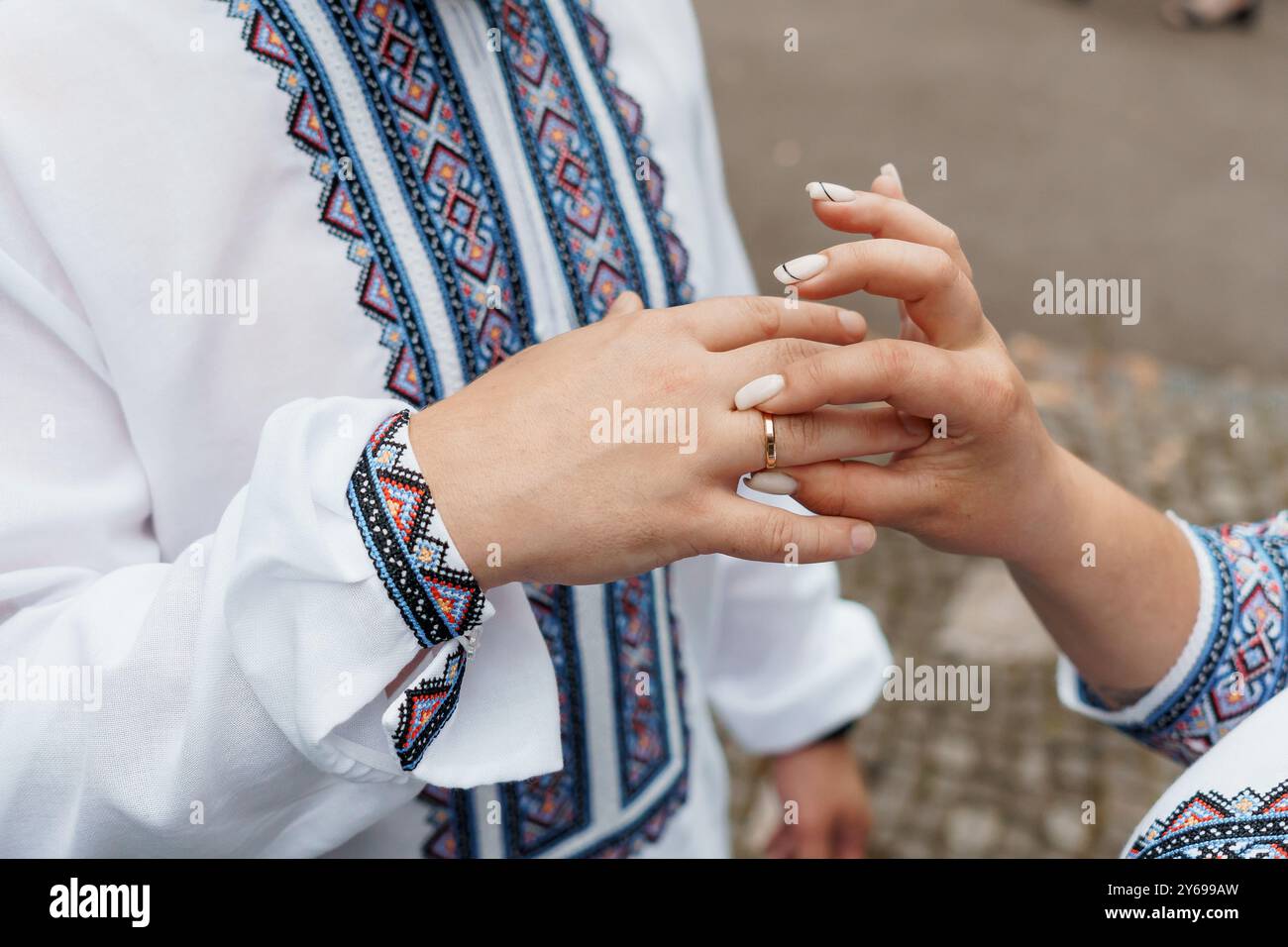 Traditional Ukrainian Wedding Ceremony with Intricate Embroidery and ...