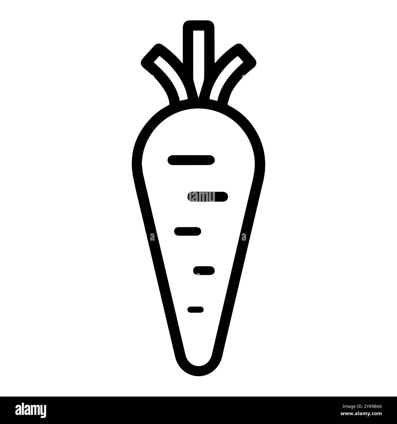carrot icon or modern line symbol. Vector line art and icon design with bold outline. Black and white Pixel Perfect minimalistic symbol isolated white Stock Vector
