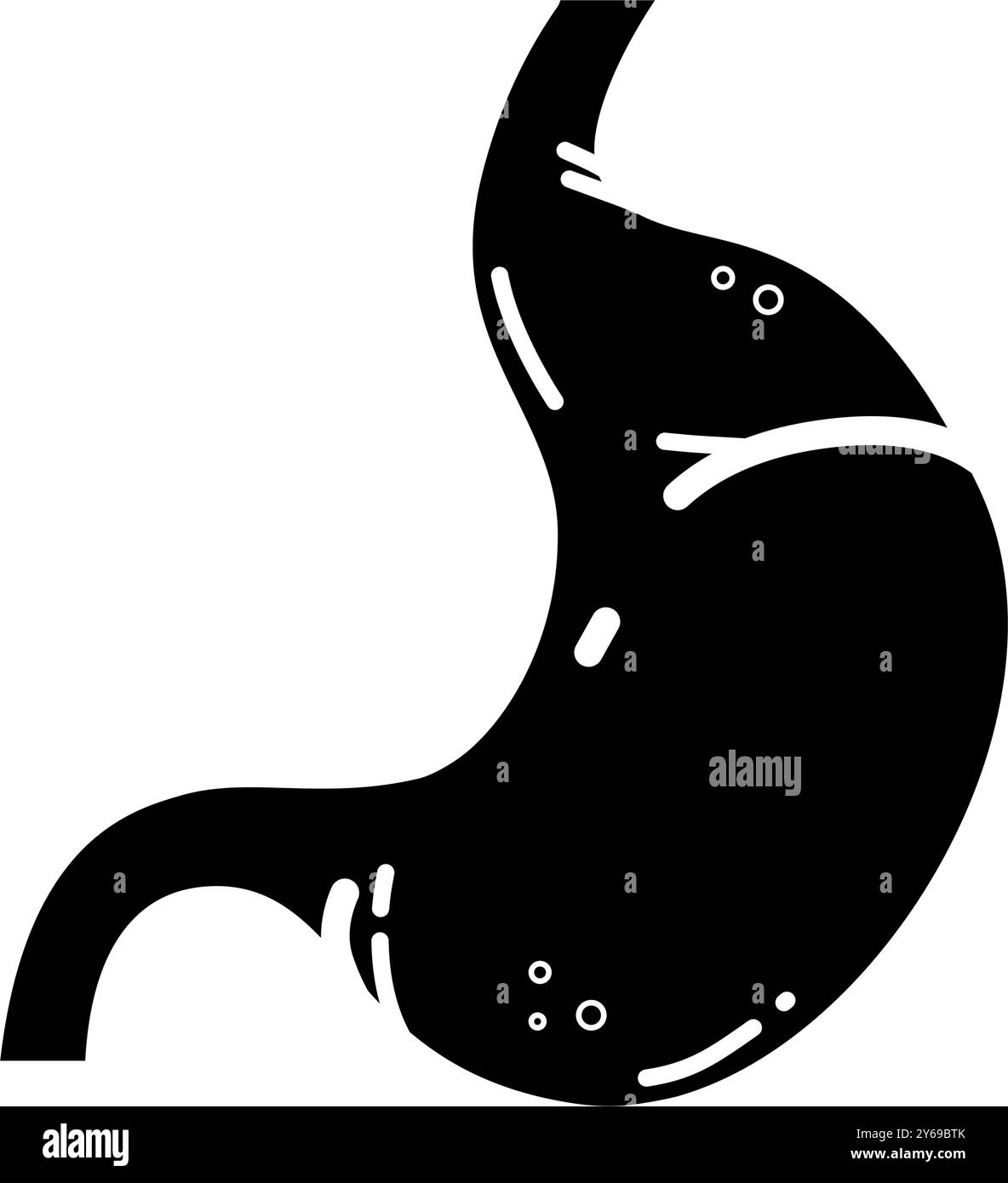 human stomach, digestive system, - vector icon  Stock Vector