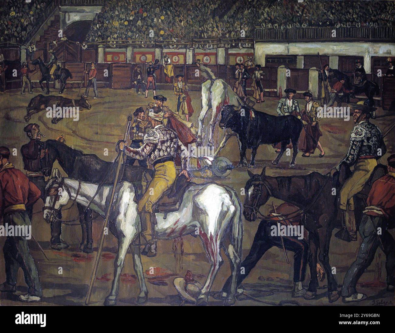 LA CORRIDA DE TOROS - 1945. Author: JOAN MIRO. Location: MUSEO DE ARTE  MODERNO DE LA VILLA DE PARIS. France Stock Photo - Alamy