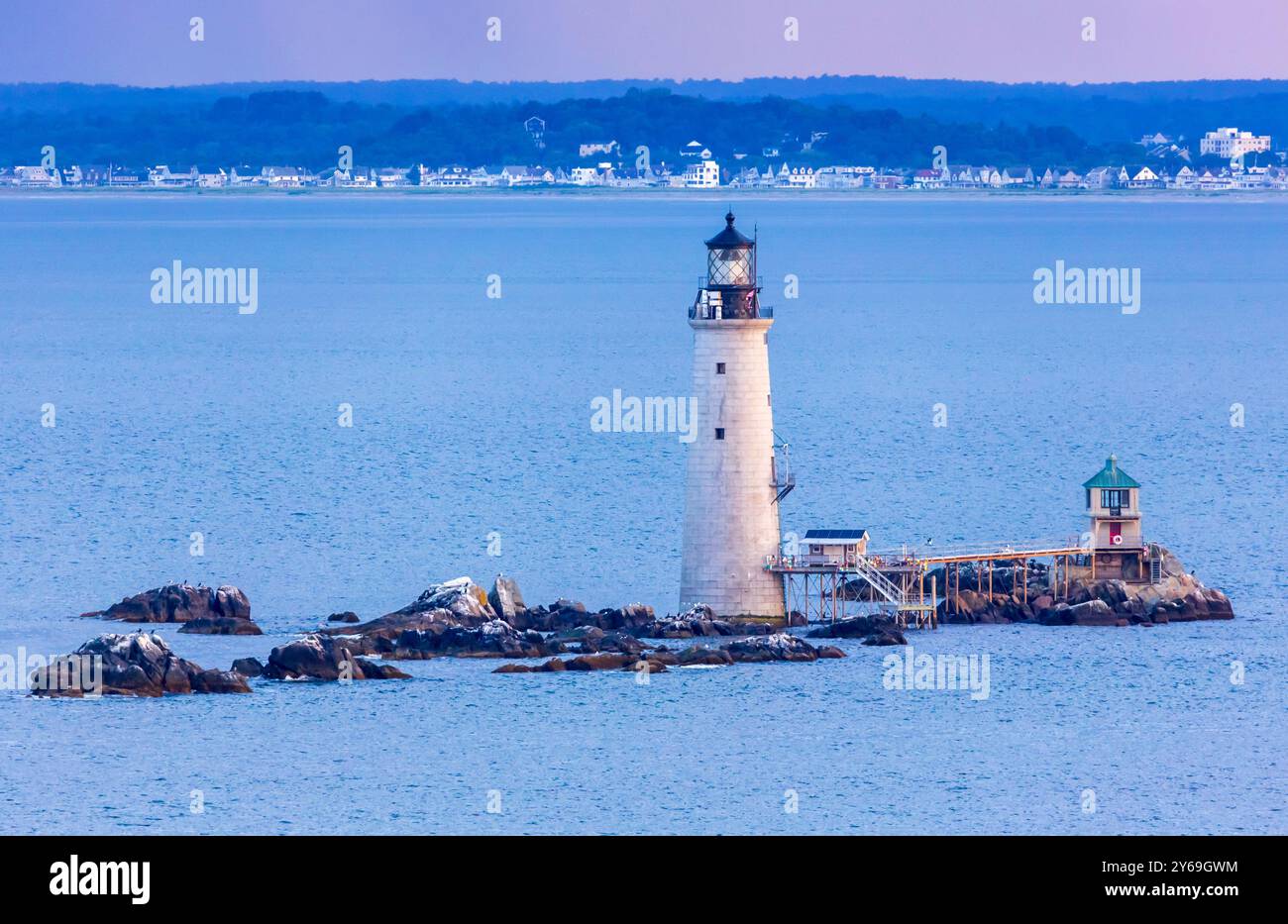 The Graves Rock Lighthouse, Boston, Massachusettes, USA Stock Photo - Alamy