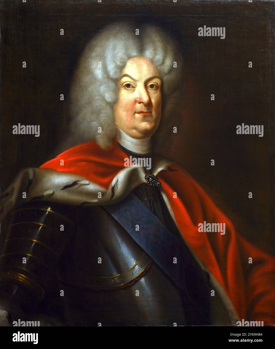 Portrait of Karl Leopold, Duke of Mecklenburg-Schwerin (1678-1747). Museum: State Museum of Ceramics and Country estate of 18th cen. Kuskovo, Moscow. Author: ANONYMOUS. Stock Photo