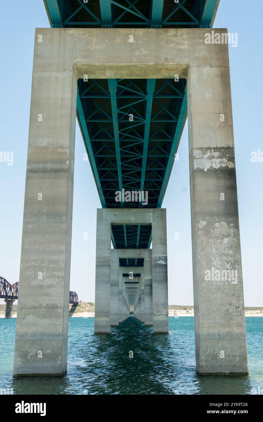 US Highway 90 Bridge by Amistad National Recreation Area, Texas Stock