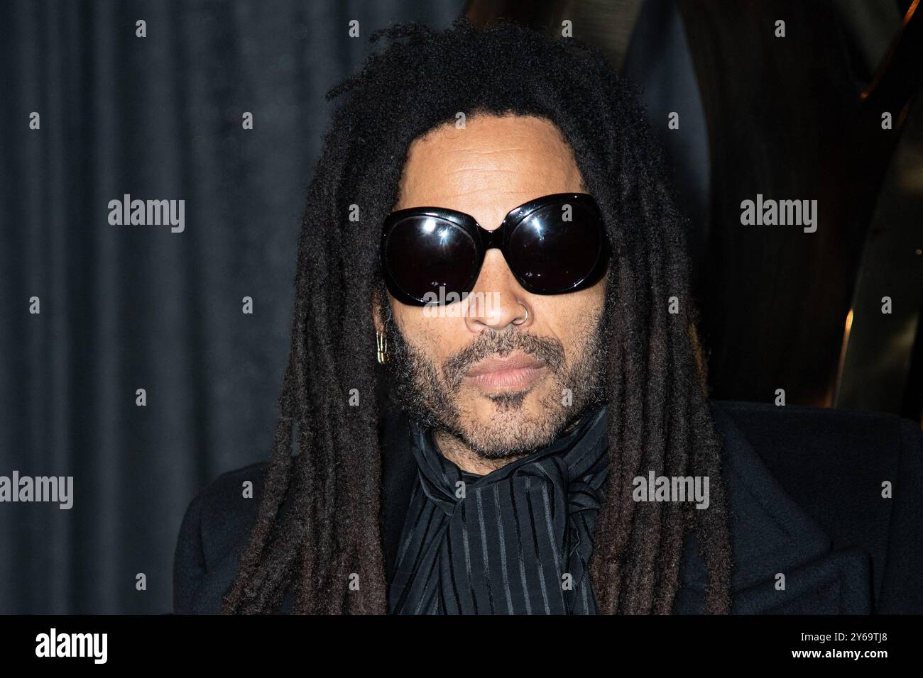 Lenny Kravitz attending the Yves Saint Laurent Womenswear Spring-Summer ...
