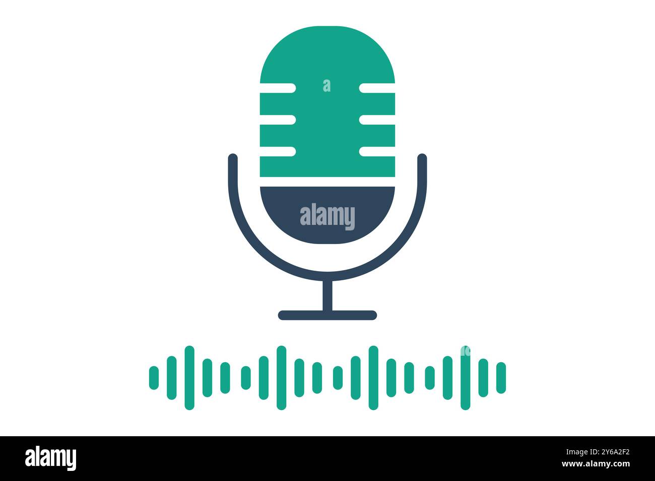 Podcast icon. solid icon style. icon related to online course. education elements vector illustration Stock Vector