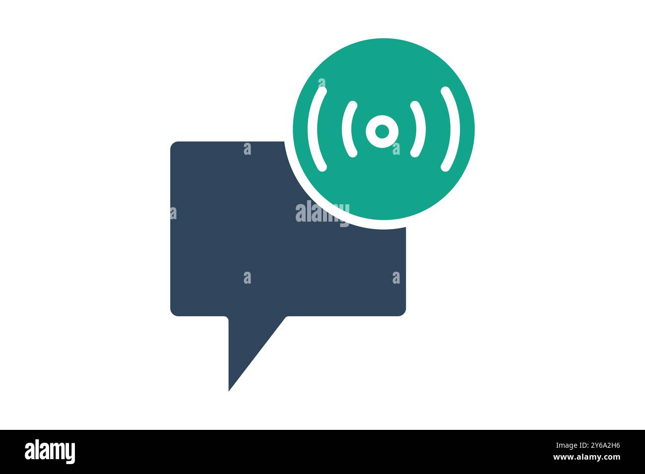Live chat icon. solid icon style. icon related to online course. education elements vector illustration Stock Vector