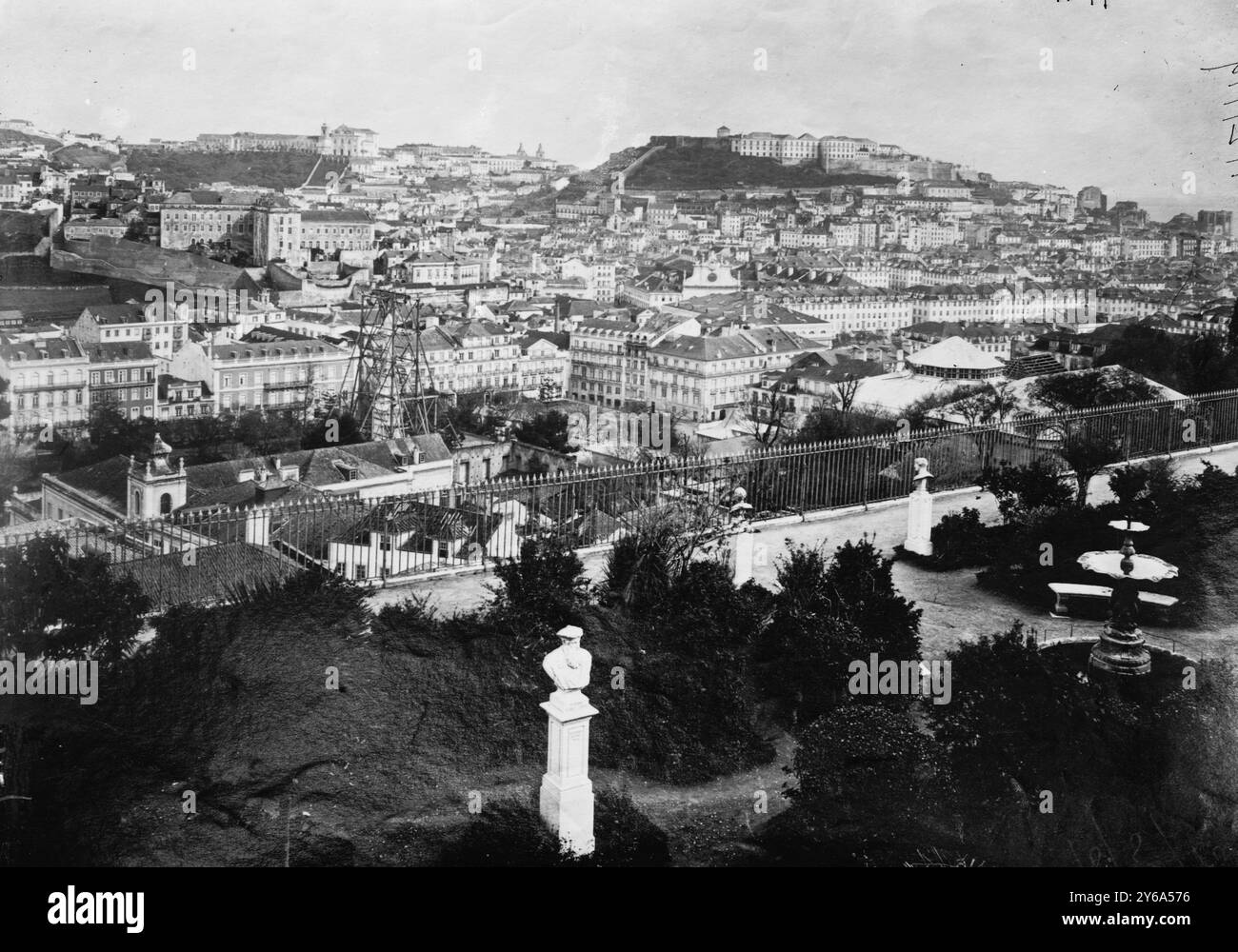 City View, Lisbon, Portugal, 1/24/19, Lisbon, Portugal, Glass negatives, 1 negative: glass; 5 x 7 in. or smaller. Stock Photo