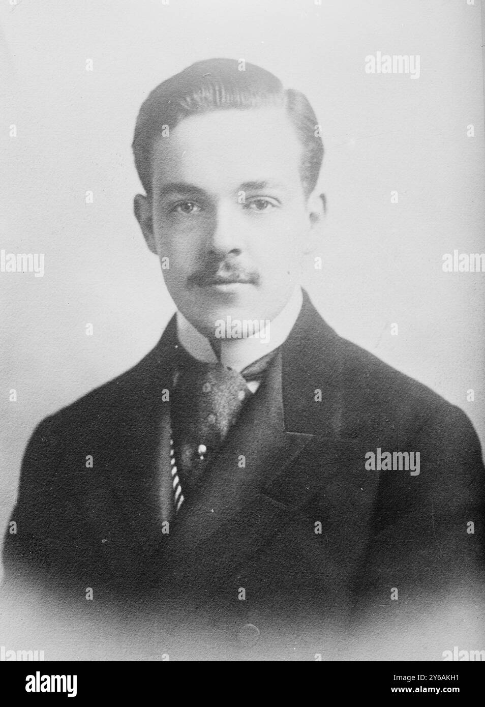 Ex-King Manuel, Photo shows Manuel II of Portugal who reigned as the last King of Portugal from 1908-1910., 1913 Sept. 3, Glass negatives, 1 negative: glass; 5 x 7 in. or smaller. Stock Photo
