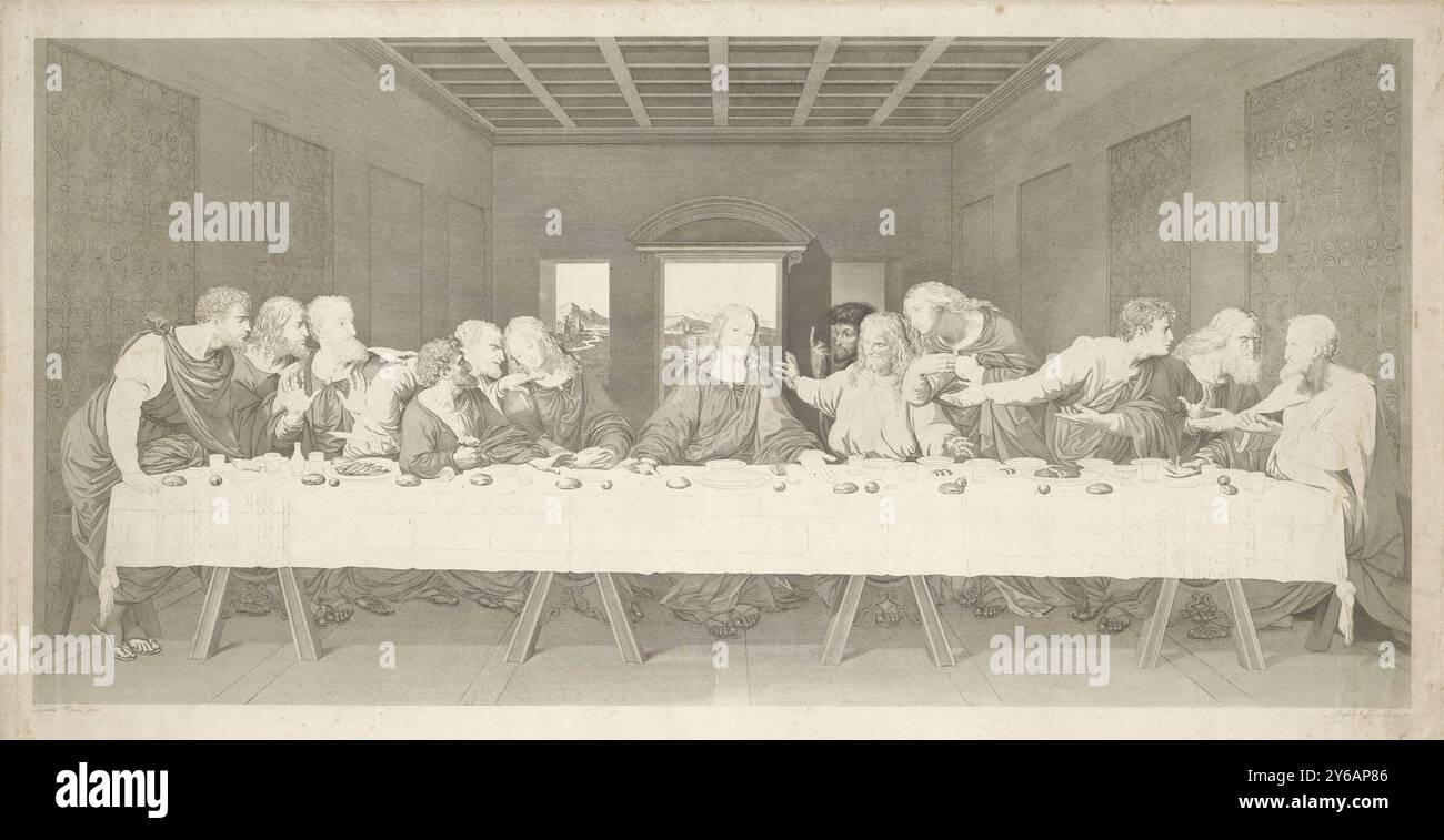 The Last Supper, The fresco 'The Last Supper' by Leonardo Da Vinci with ...