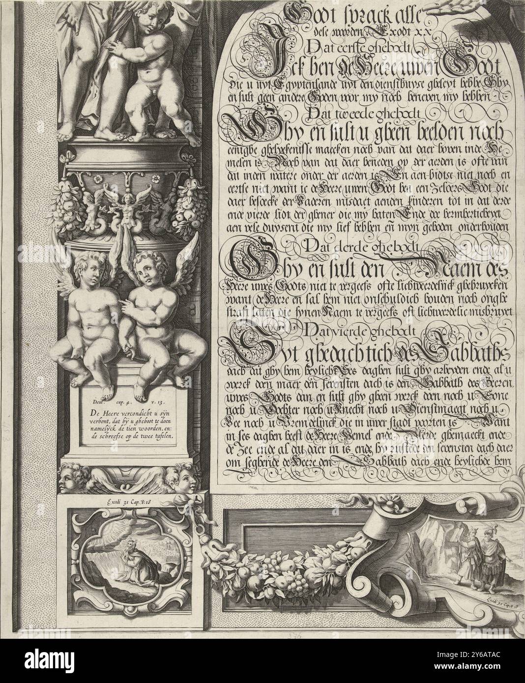Moses and Aaron with the Tablets of the Law (bottom left sheet), The ...