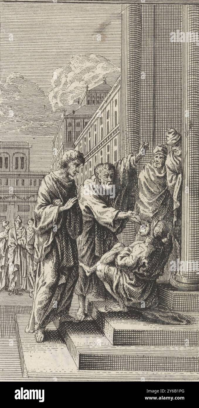 Peter and John heal a paralyzed man at the temple gate, The performance ...