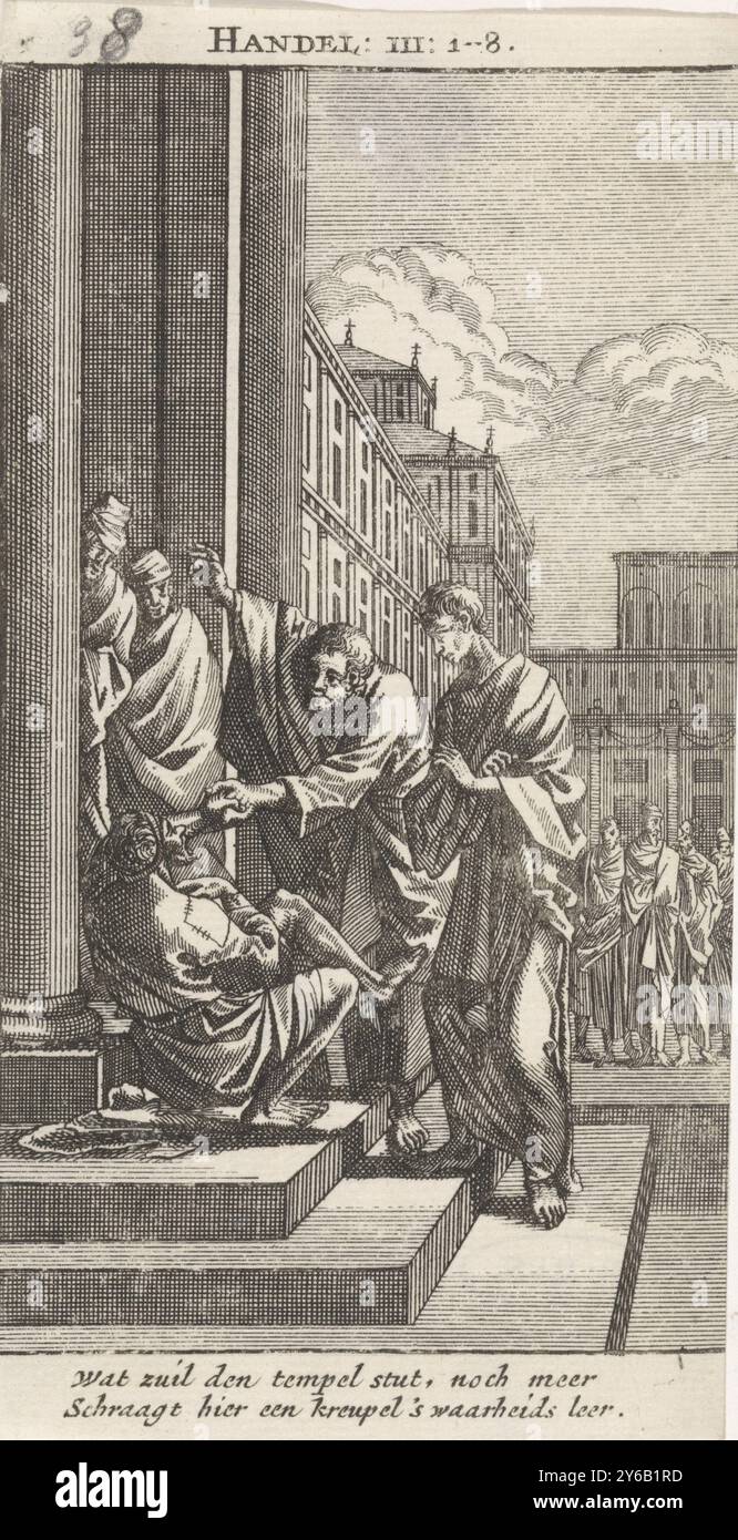 Peter and John heal a paralyzed man at the temple gate, The performance ...