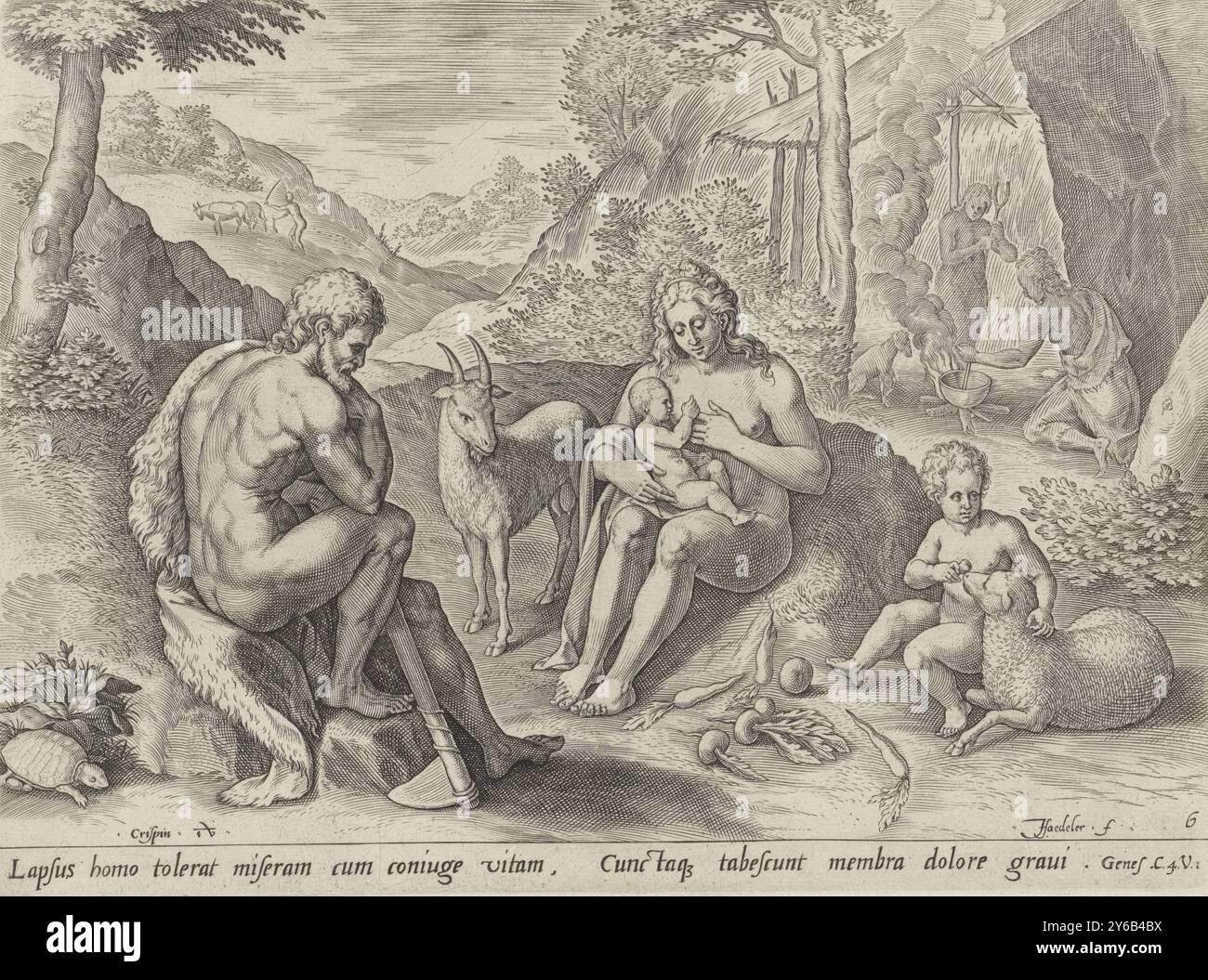 Adam and Eve outside the Earthly Paradise, Fall of man (series title ...