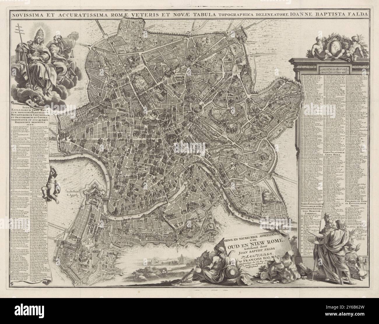 Original Tinted Engraving of Canton City - 17thC Original Tinted Engraving of Canton City - 17thC