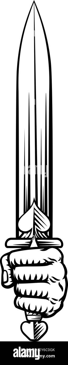 Sword man ink Cut Out Stock Images & Pictures - Alamy