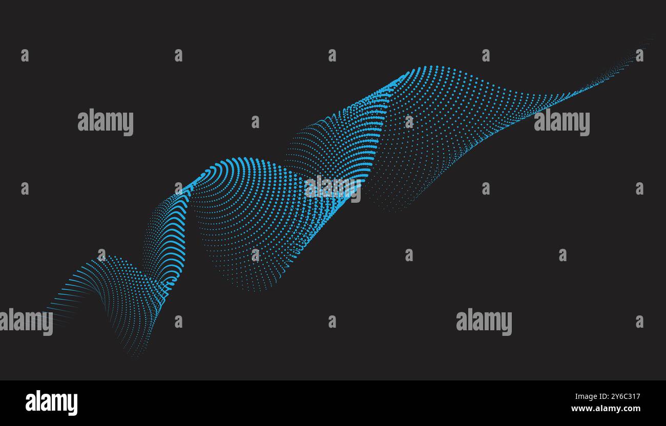 Abstract isometric 3d particle line graph Stock Vector