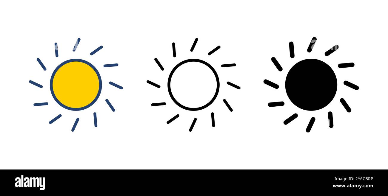 Sun icon vector. Brightness Icon vector Stock Vector Image & Art - Alamy