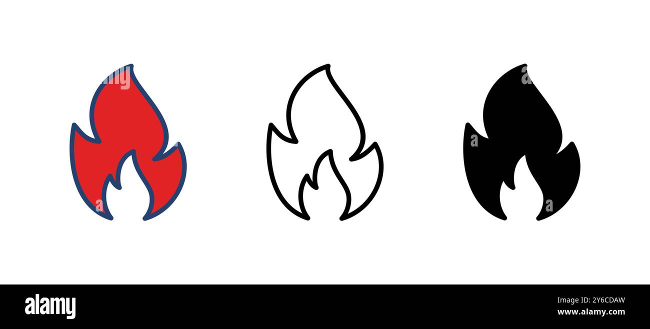 Fire icon vector. fire vector icon Stock Vector Image & Art - Alamy
