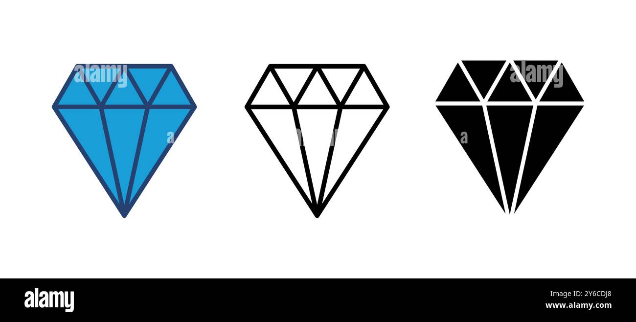 Diamond icon vector. diamond gems vector icon. Stock Vector