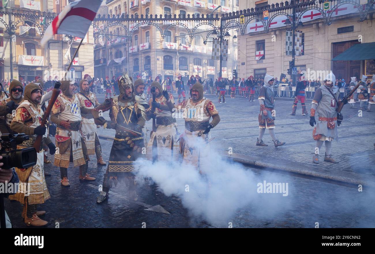 Moors and Christians festival in Alcoy, Spain Stock Photo