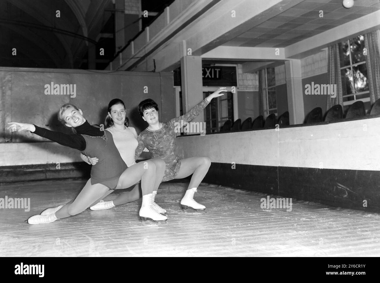 ICE SKATERS SYLVAINE DUBAN, ANNE KARIN DEHLE AND CHRISTINA VAN PUTTE ...