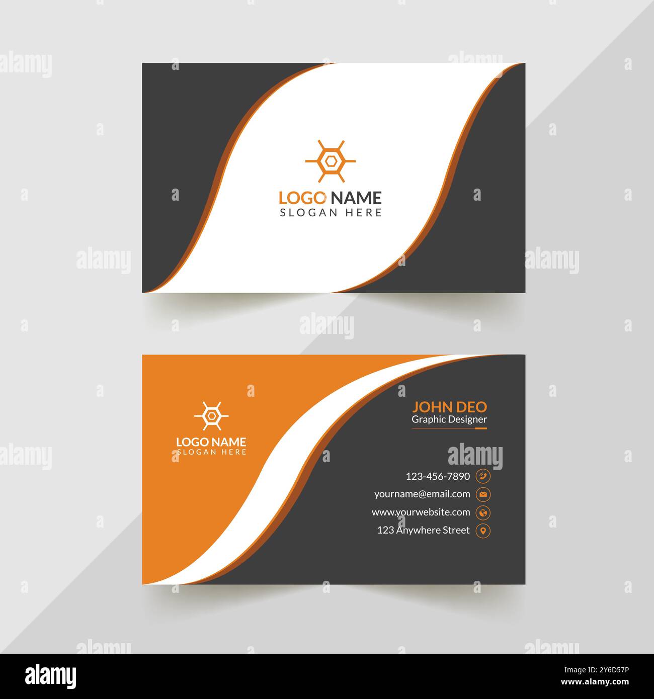 Corporate Business Card Design Template Stock Vector