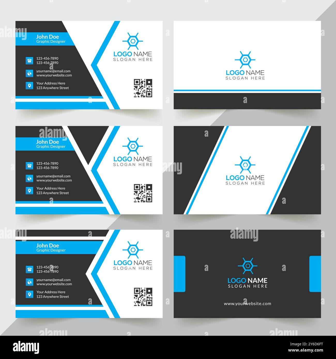Corporate Business Card Design Template Stock Vector