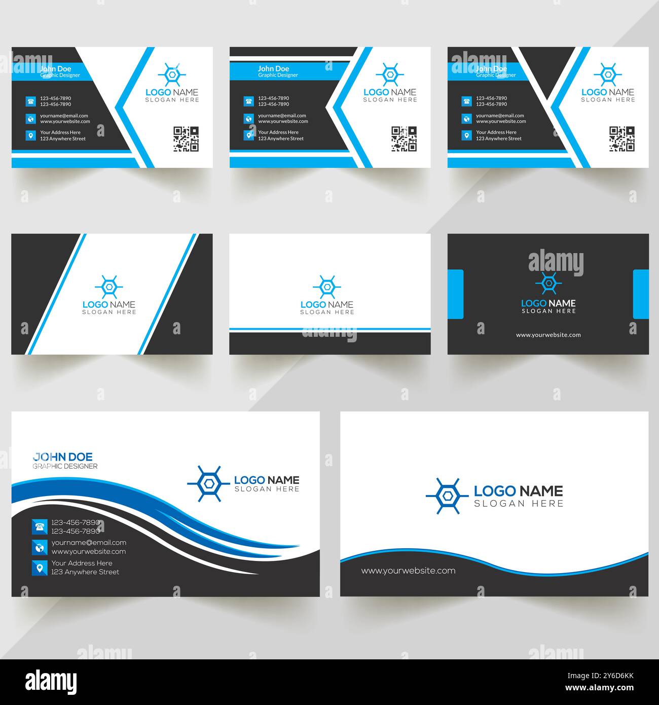 Corporate Business Card Design Template Stock Vector