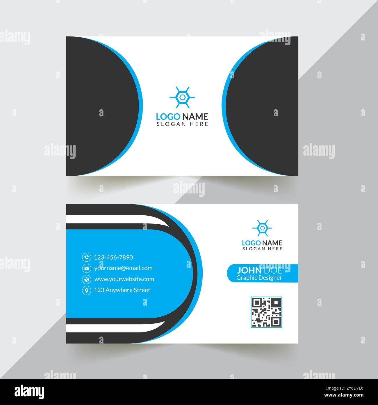 Creative Business Card Design Template Stock Vector