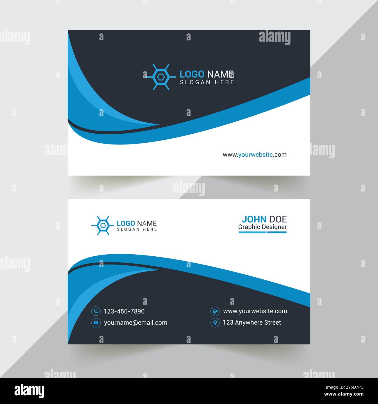Creative Business Card Design Template Stock Vector